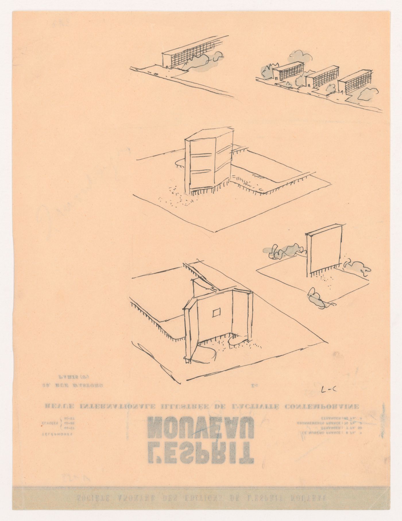 Preparatory studies for publication - low-rise, skyscraper studies