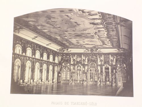 Interior view of the Grande Salle of Catherine's Palace, Tsarskoye Selo (now Pushkin), Russia