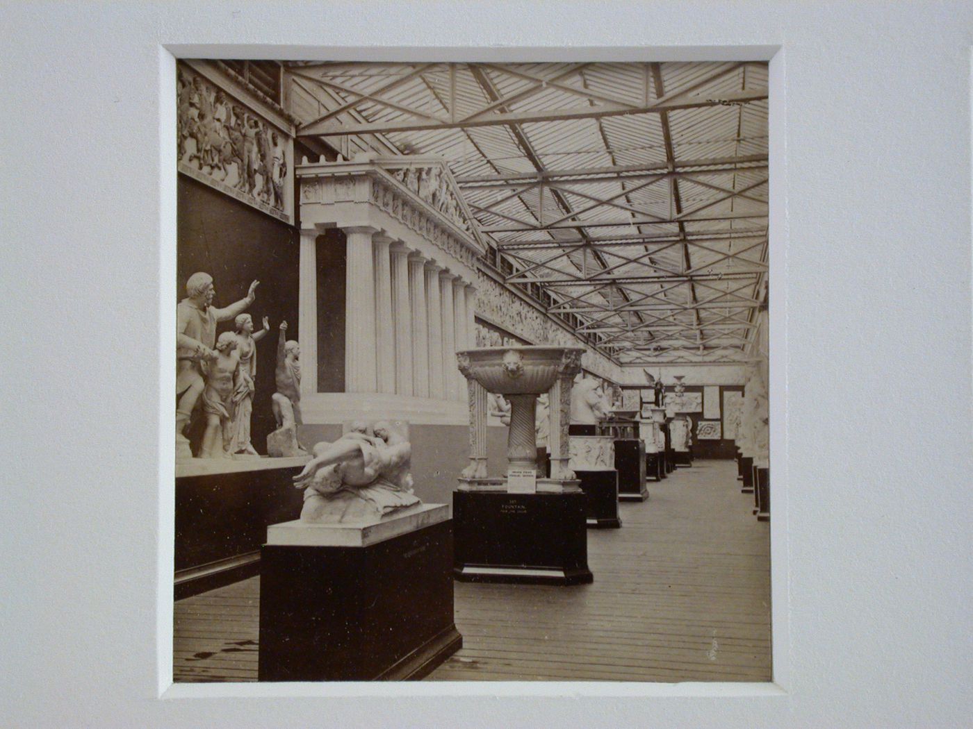 Interior view of the Sculpture Court, Crystal Palace, England