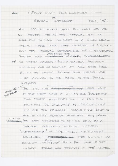 Descriptive text for Etant-D'Art pour Locataire or Conical Intersect