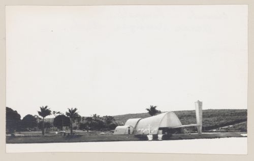 View of Church of Saint Francis, Pampulha, from scenic spot Mirante São Luís, Belo Horizonte, Brazil
