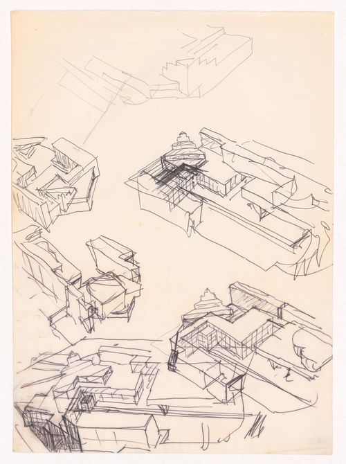 Sketch axonometric views for Casa Marques Pinto, Porto, Portugal