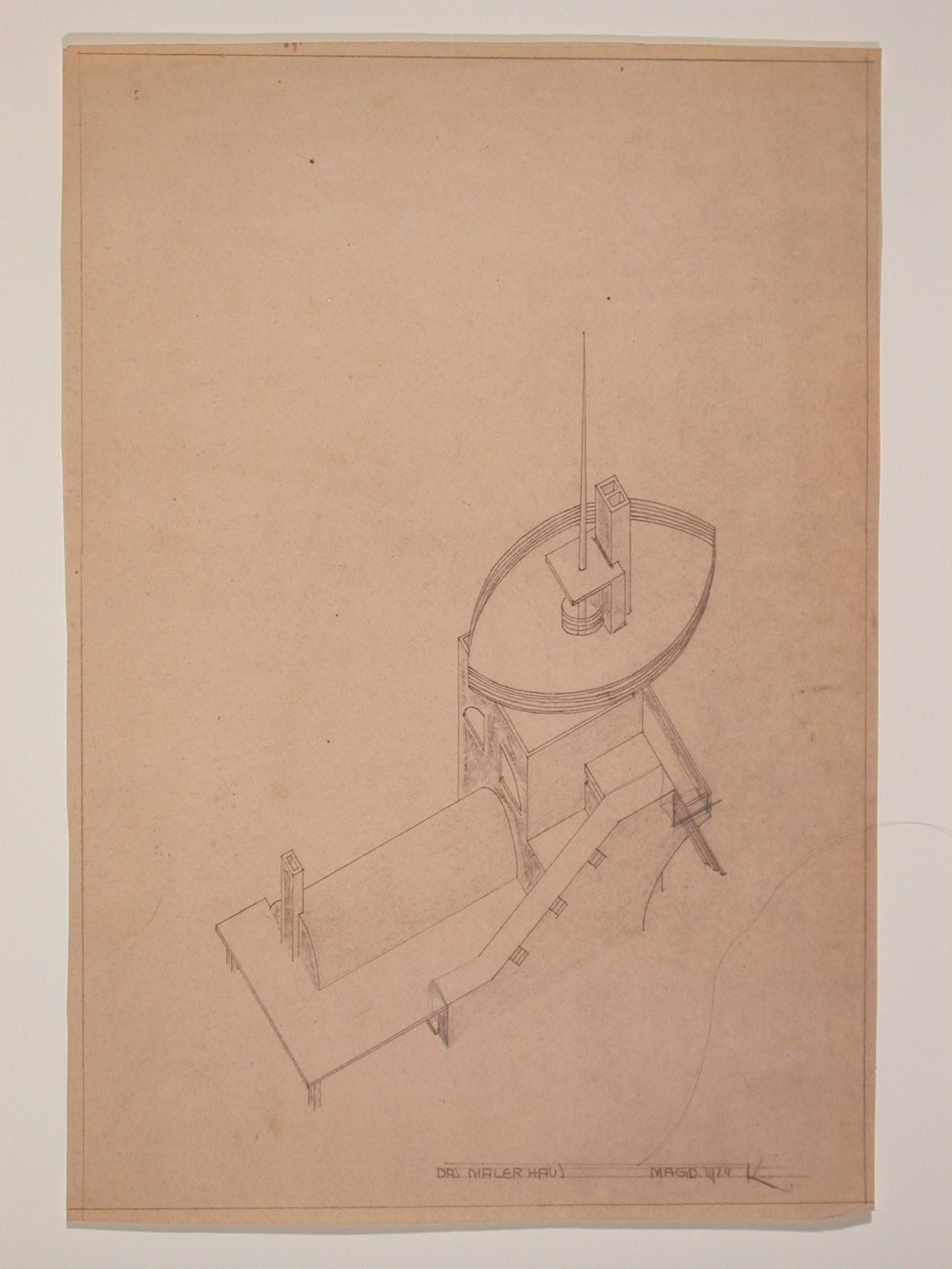Elevation for the "Das Maler Haus" by Carl Krayl