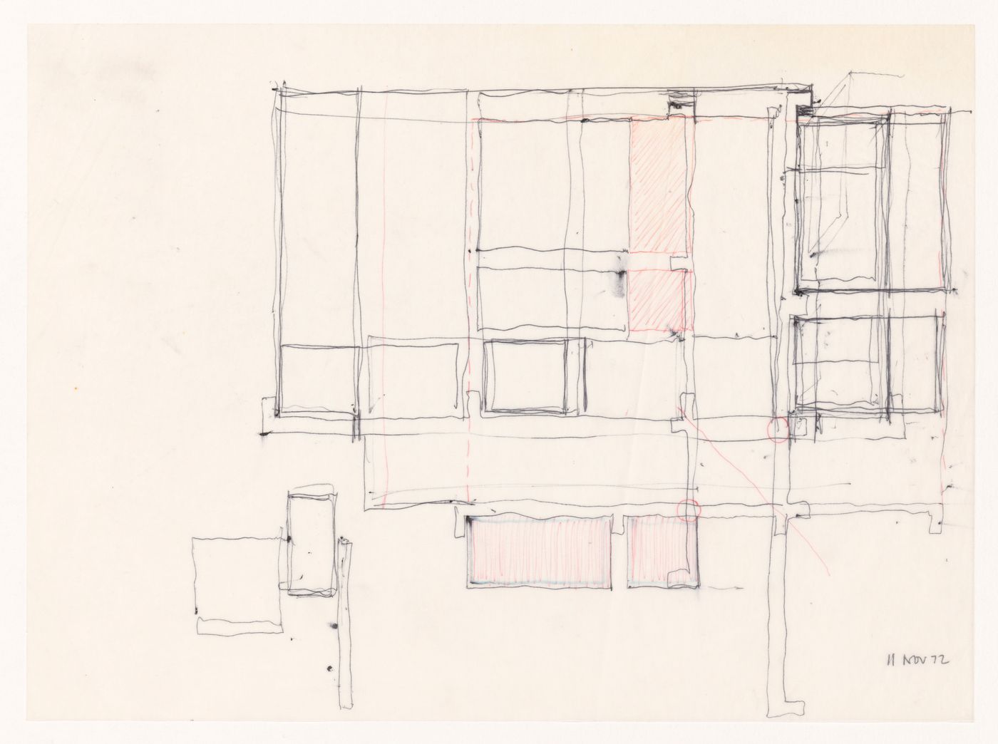 Sketch for House VI, Cornwall, Connecticut