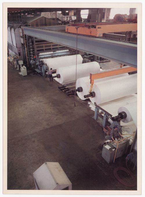 Interior view of papermaking factory for Generator