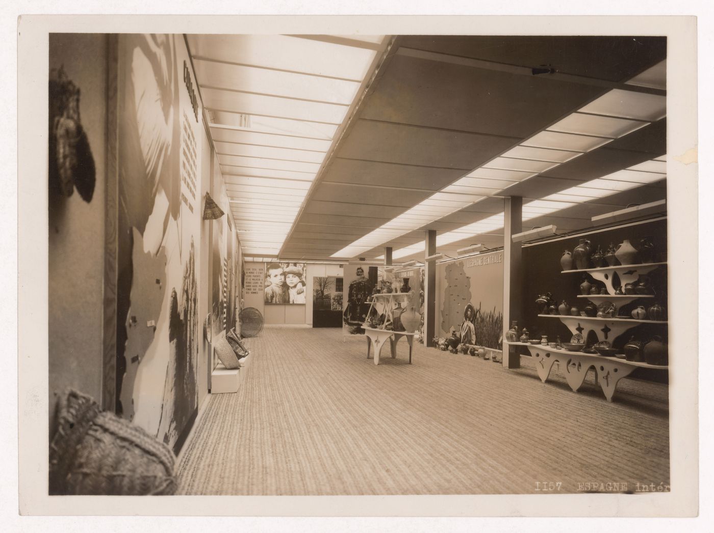 Interior view of Spain's pavilion, 1937 Exposition internationale, Paris, France