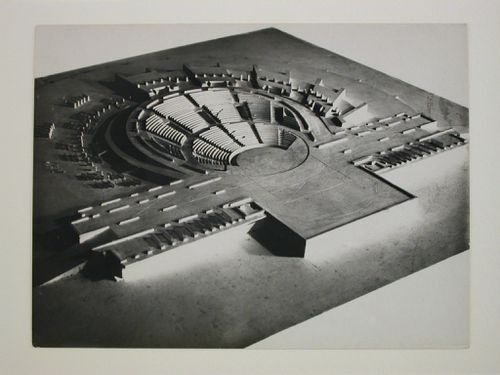 Photograph of a model for the interior of a Red Army Theater, Moscow