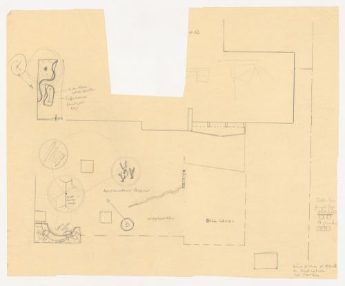 Plan with notes for Earl's Court Children's Home, St. Clair Gardens, Vancouver, British Columbia