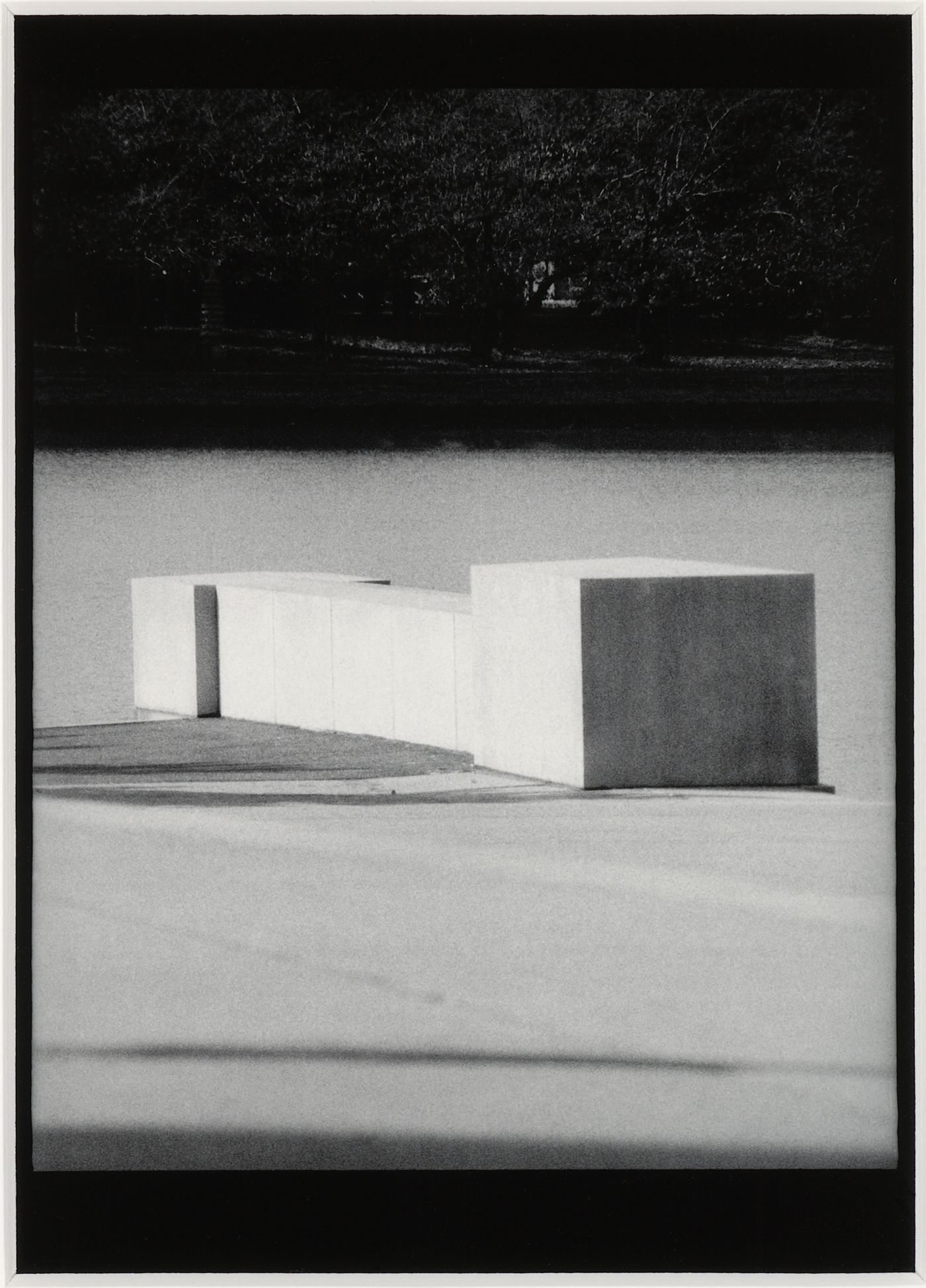 View of a low stone wall and part of a terrace, Jefferson Memorial, Washington D.C., United States, from the series "Empire"