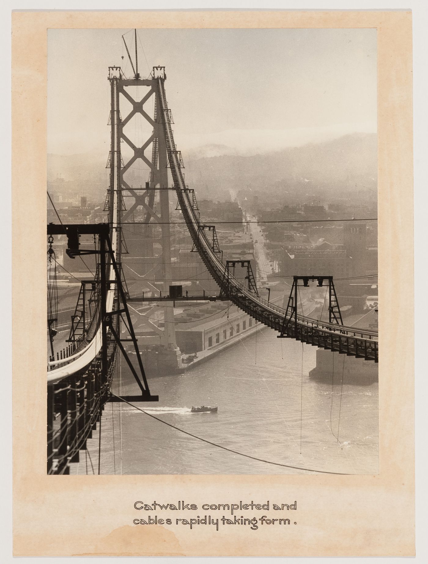 San Francisco-Oakland Bay Bridge under construction, San Francisco, California