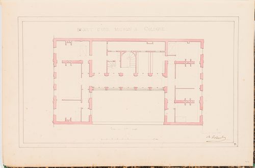 Second floor plan for a three-storey house, Cologne