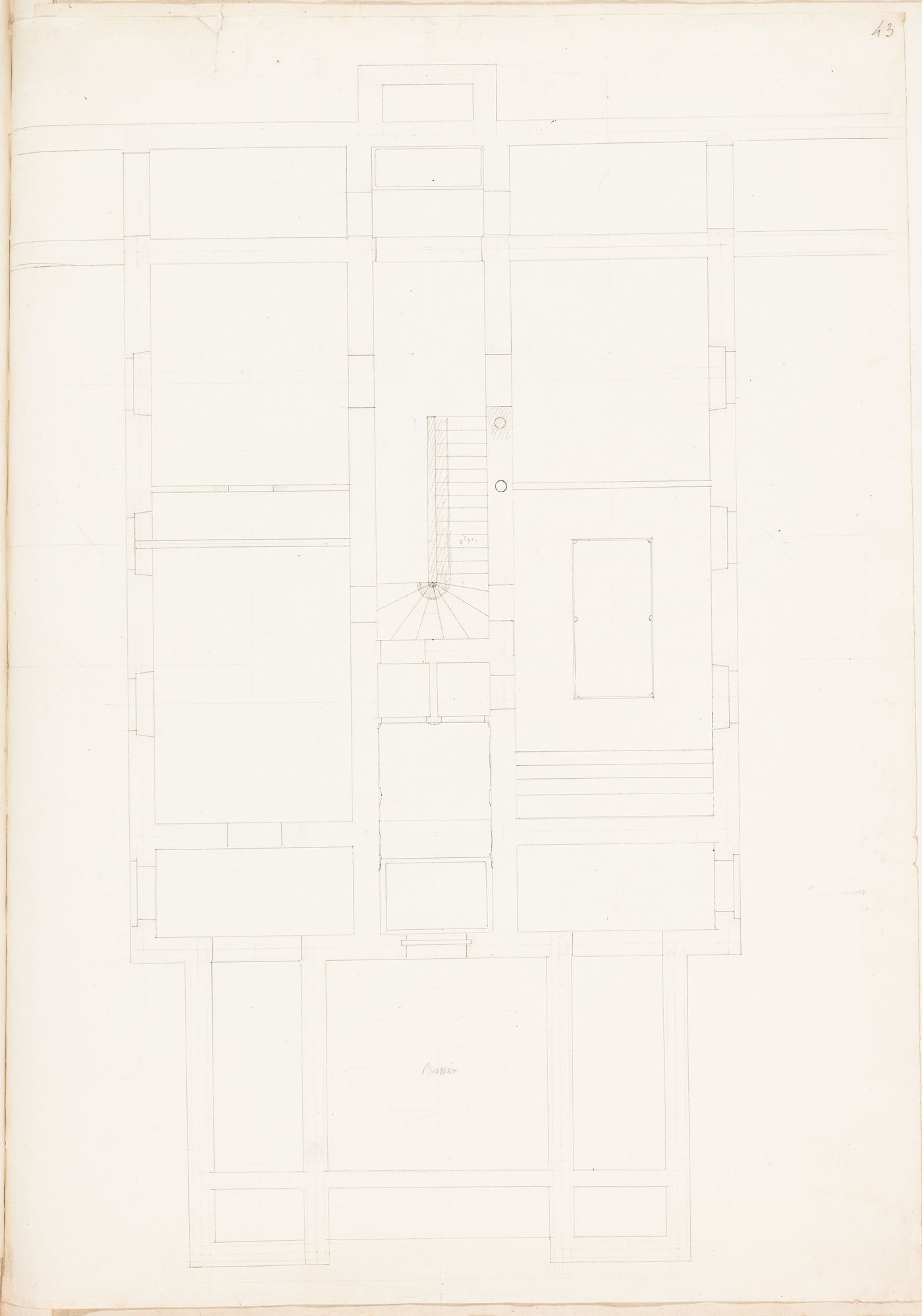 Plan for a country house, probably for the "caves"