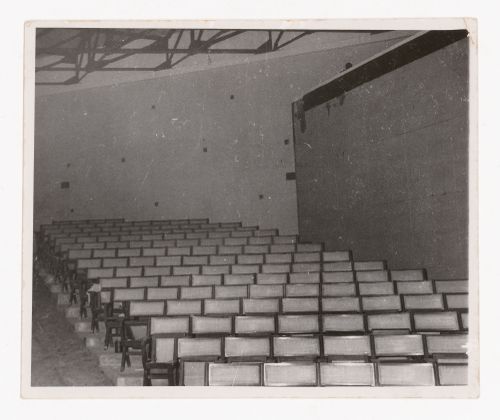 Photograph of the auditorium from the stage for Tagore Theatre project, Chandigarh, India