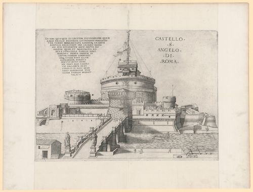 Perspective of the Castel Sant'Angelo, Rome, from across the Tiber