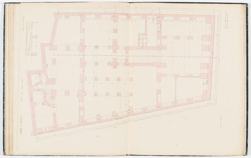 Working drawing for the Chambre des Notaires: Plan for the "soubassement"