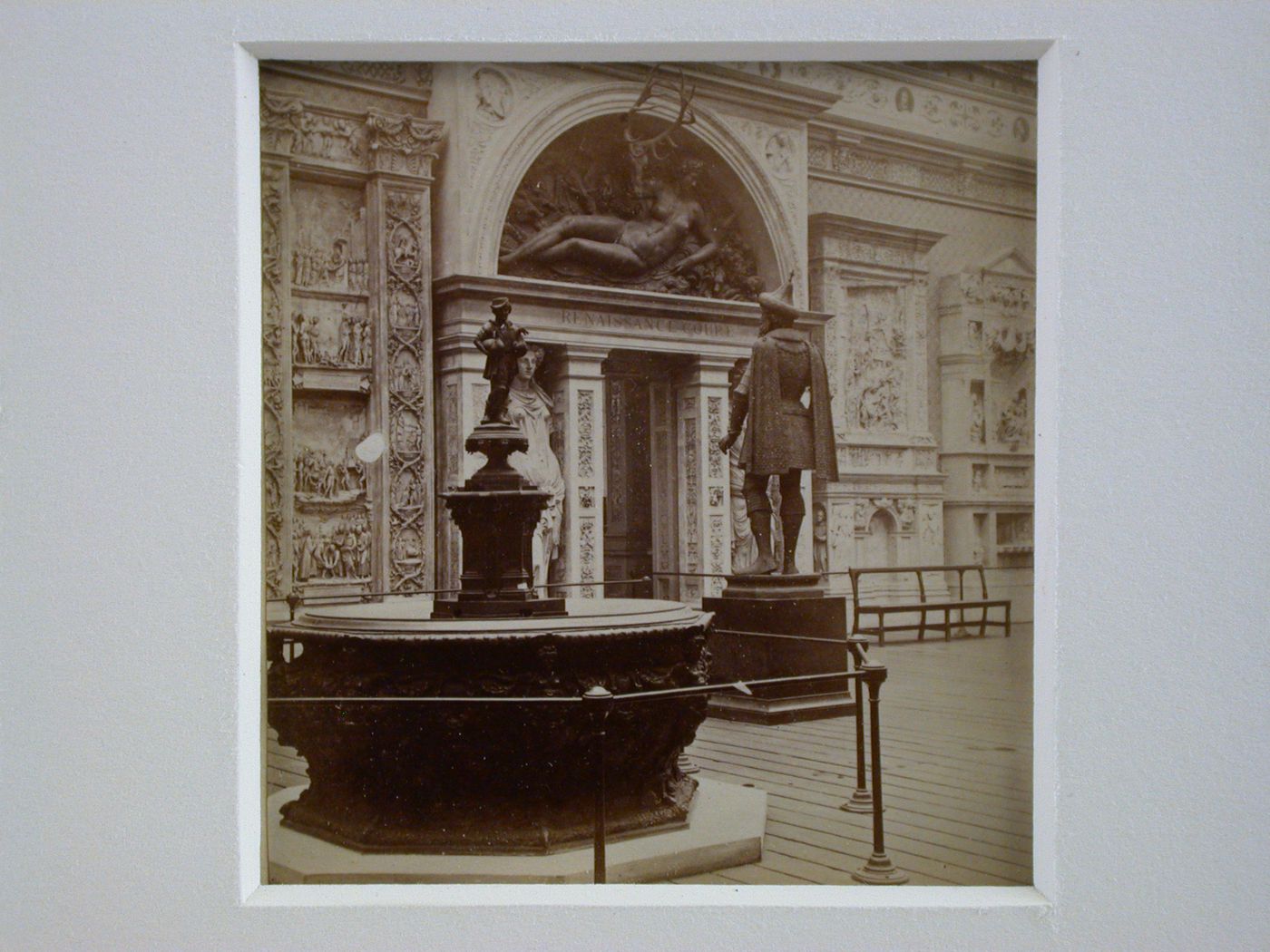 Interior view of the Renaissance Court, Crystal Palace, England