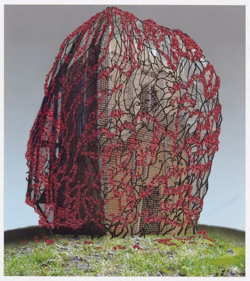 Photomontage of the structure for Architecture Forgiven by Nature