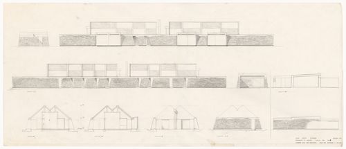 Sections and elevations for Case Zazzu, Stintino, Italy