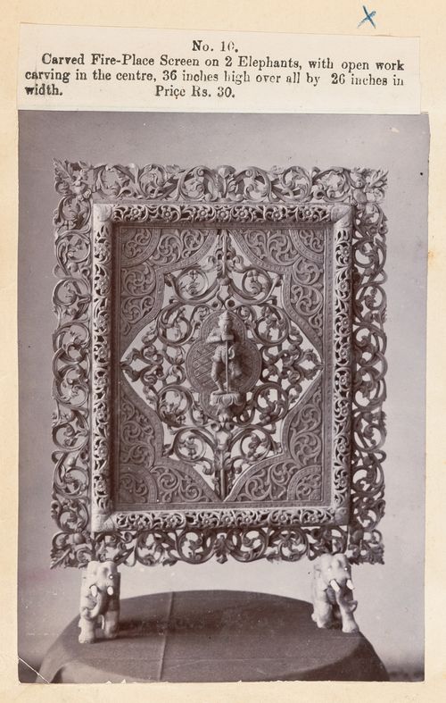 View of a fire screen, F. Beato Limited, C Road, Mandalay, Burma (now Myanmar)