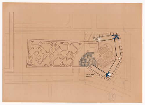Plan for Pahlavi National Library Competition, Tehran, Iran