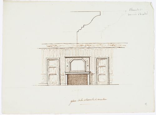 Interior wall elevation and profiles for the house, Domaine de La Vallée