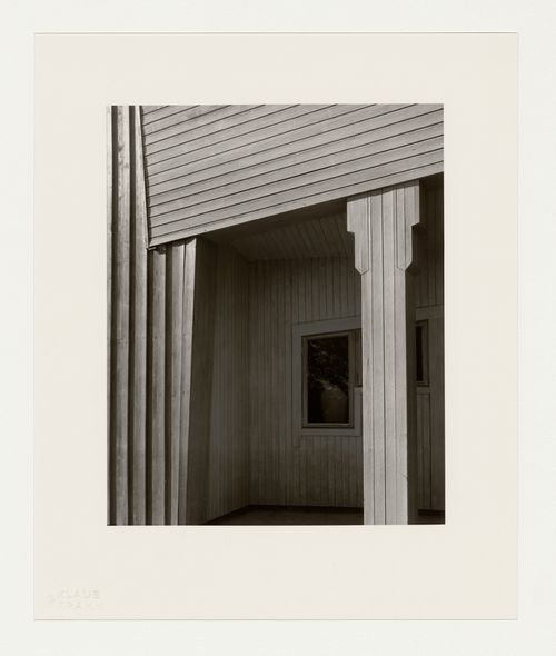 Detail of the wooden porch [?] of the Jo[e]berga Community Centre [?], Rudolf Steiner Teachers College, Järna, Sweden