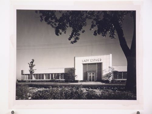 View of the principal façade of the Administration Building, Lady Esther Company, Chicago, Illinois