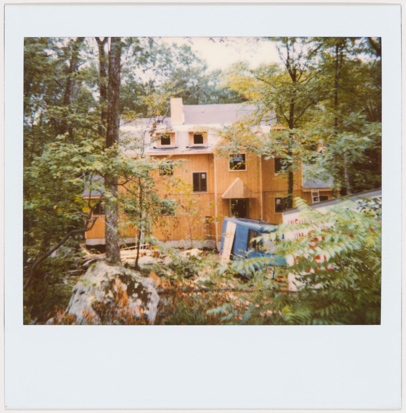 House on wooded property under construction