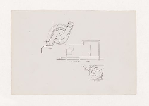 Photograph of student drawings on the topic "Exercise on the Expressiveness of Inner Space and Volume. Aquarium-Terrarium" for the "Space" course at the Vkhutein (Moscow Higher Technical Institute), Moscow