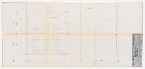 Middle school ("Scuola media") in San Sabba, Trieste, Italy: plan for a typical classroom ("pianta aula tipo")