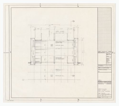 Plan for entrance lobby of Bata Limited Office Building, Don Mills, Ontario