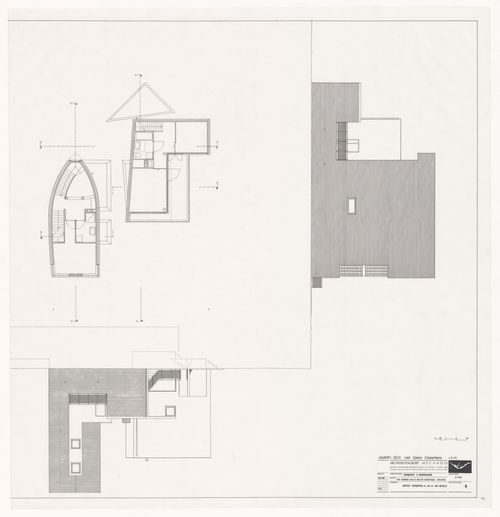 Second floor plan and elevations for Duas habitações e duas lojas [Housing and shopping complex, Schilderswijk], The Hague, The Netherlands