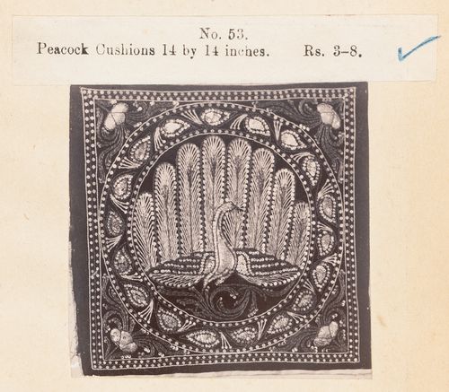View of a cushion, F. Beato Limited, C Road, Mandalay, Burma (now Myanmar)