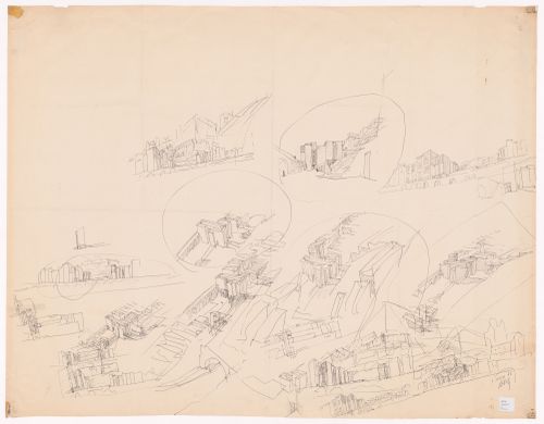 Sketch perspectives for Largo da Lada, Porto, Portugal