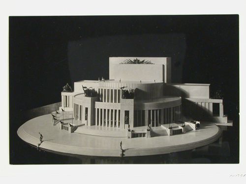 Photograph of a model for a Red Army Theater, Moscow