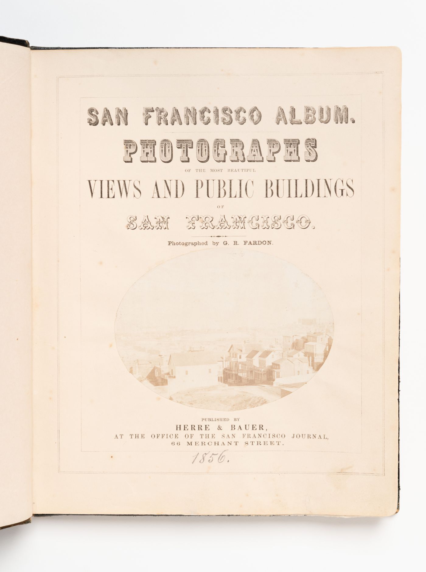 View of San Francisco from Taylor Street showing the U.S. Hospital on the far right