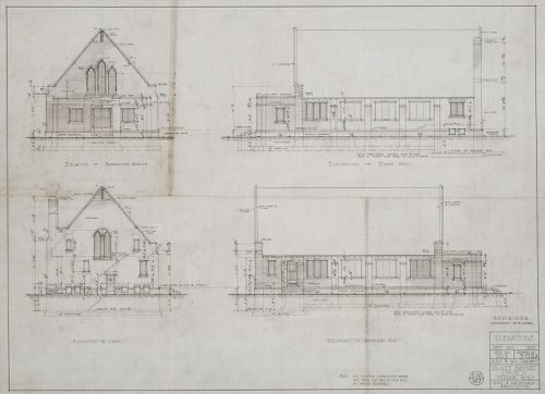 Olivet Baptist Church, Verdun (maintenant Montréal), Québec : élévations