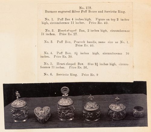 View of boxes, F. Beato Limited, C Road, Mandalay, Burma (now Myanmar)