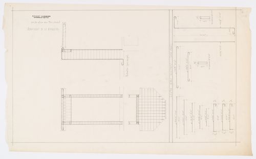 Détails de l'armature de la marquise, Résidence Ernest Cormier, 1418 Avenue des Pins Ouest, Montréal, Canada (1929-1957)
