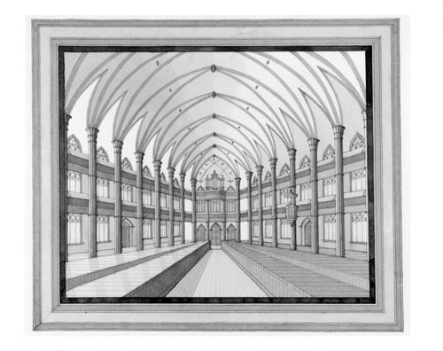 Interior perspective of Notre-Dame Cathedral, Montreal