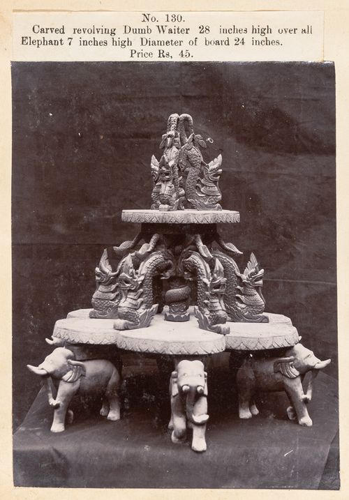 View of a stand, F. Beato Limited, C Road, Mandalay, Burma (now Myanmar)