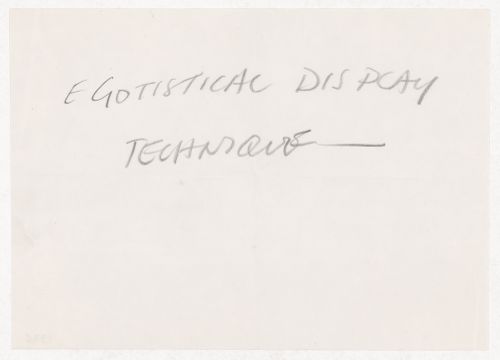 Egotistical display technique