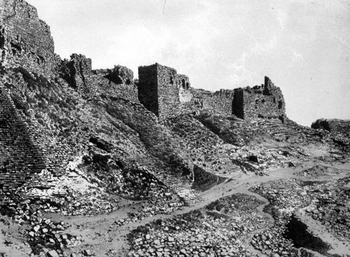 View of an archeological site near the Dead Sea, Israel