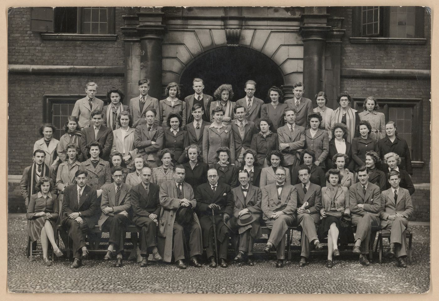 Joseph Rykwert and classmates at the Bartlett School of Architecture