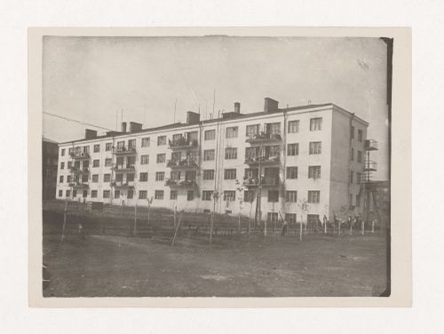 View of housing in the First Block, Magnitogorsk, Soviet Union (now in Russia)