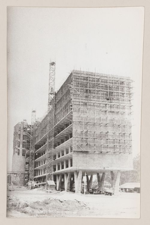 View of Palace of Agriculture, under construction, São Paulo, Brazil
