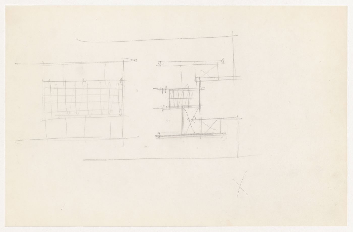 Partial sketch plan for the Metallurgy Building, Illinois Institute of Technology, Chicago