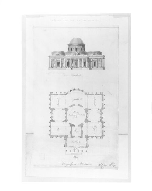 'Design for a Museum' elevation and plan