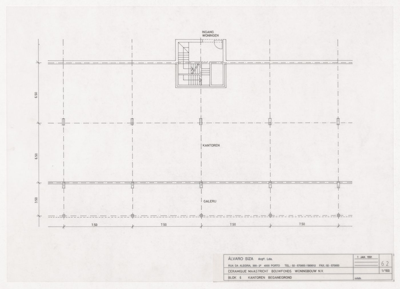 Floor plan for Ceramique Terrein Blocos de habitação e escritórios, Maastrich, the Netherlands