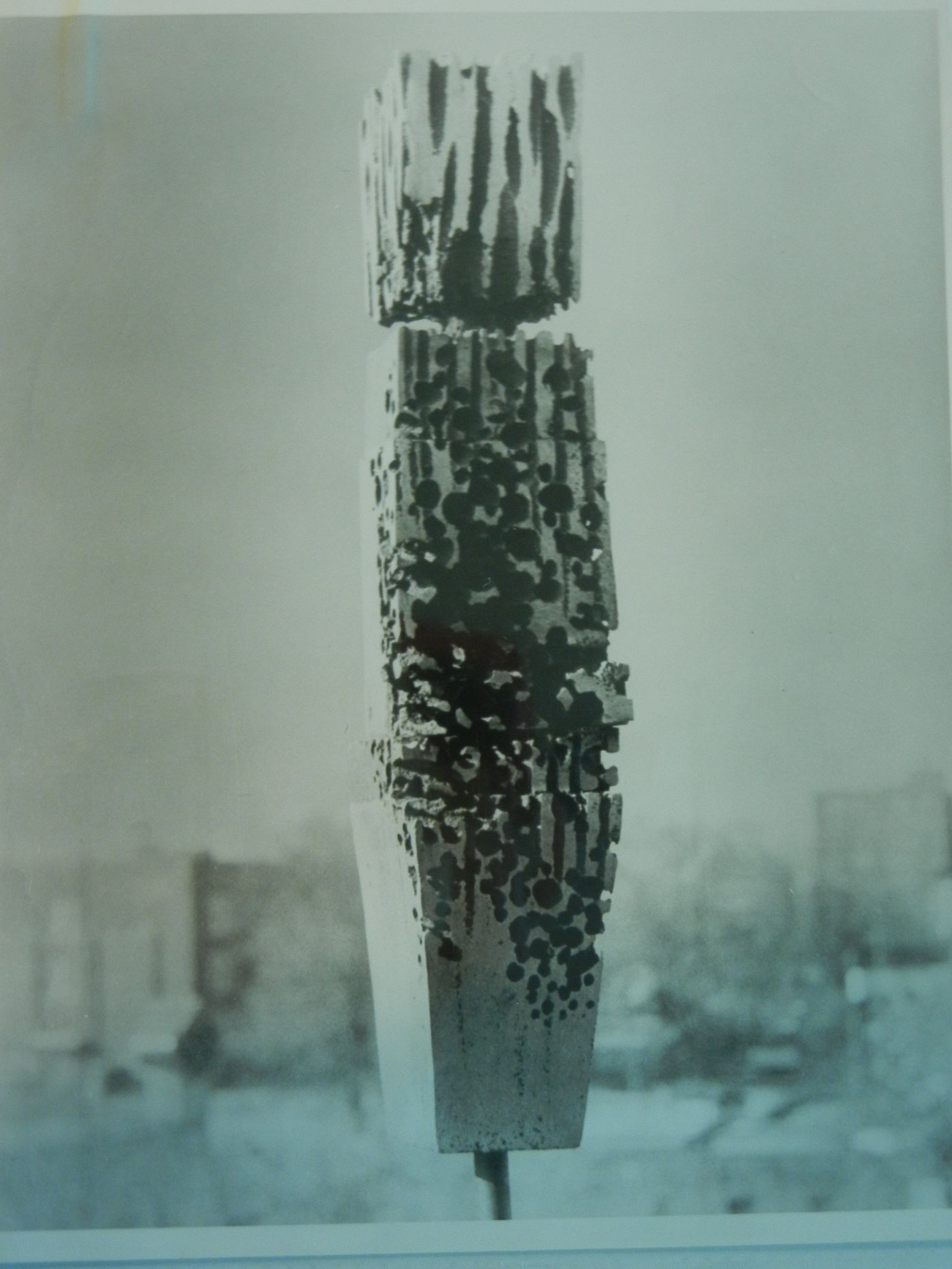 View of an unidentified sculpture by Walter Yarwood, Expo 67, Montréal, Québec